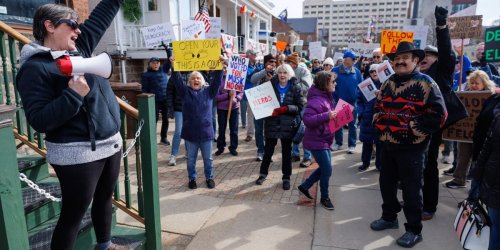 'One term Tom': Republican's staff locks office as 2,000 petitioners demand town hall