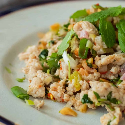 Larb Gai (Spicy Thai Minced Chicken Salad)