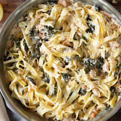 15-Minute Smoked Salmon Pasta with Spinach & Lemon - always use butter