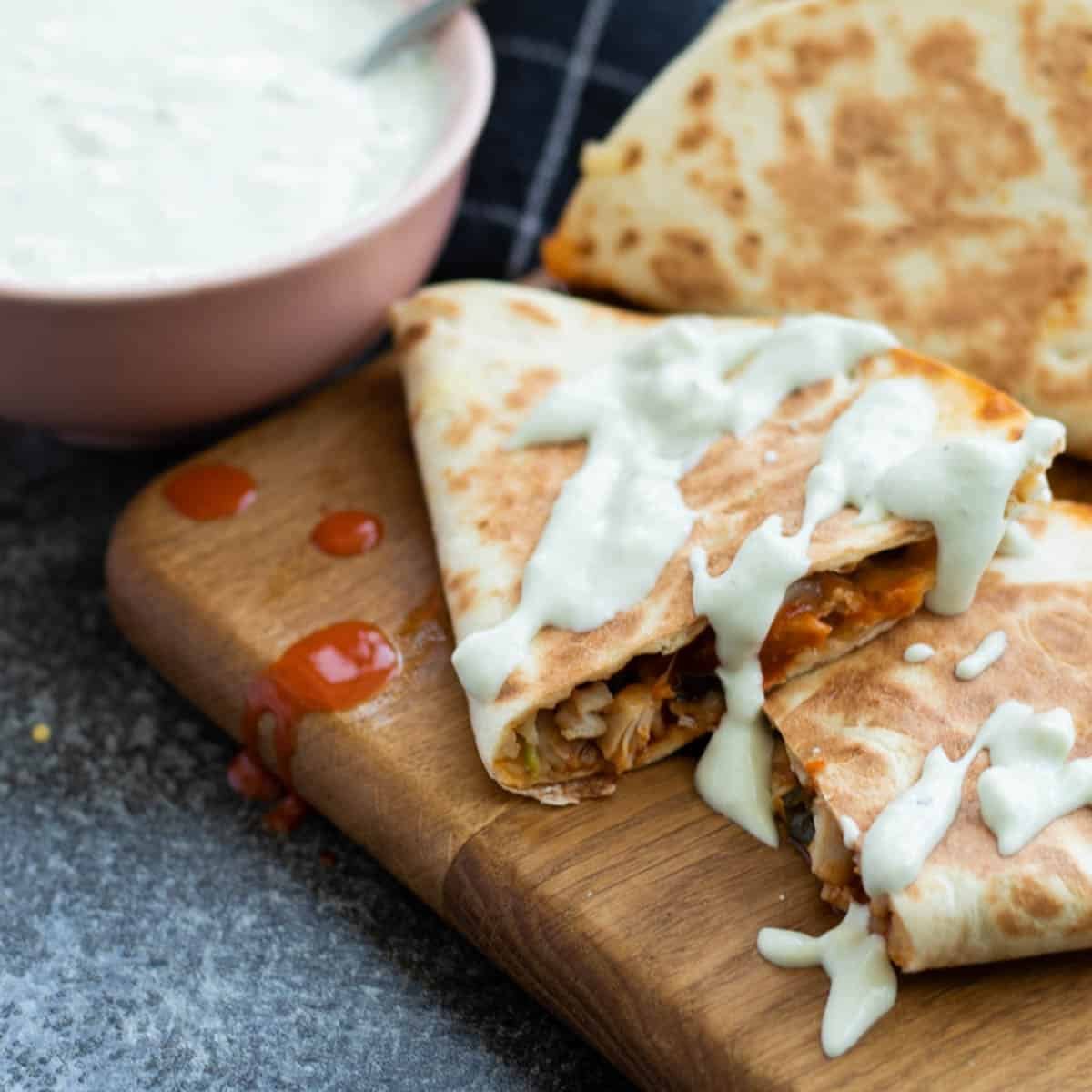 Buffalo Chicken Quesadillas