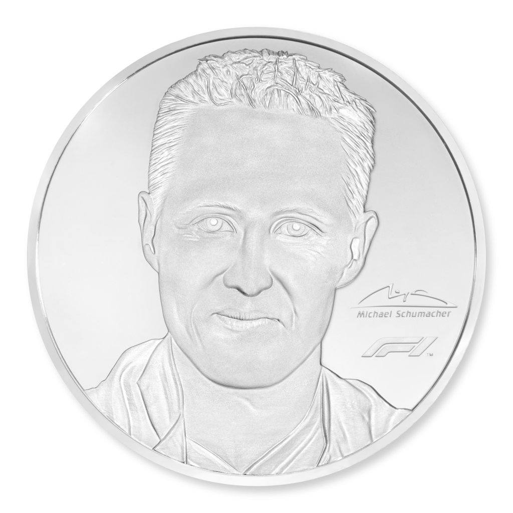 Michael Schumacher Formula 1 coins | Rosland Capital - cover