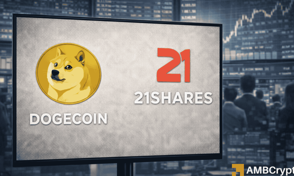 21Shares’ Dogecoin ETF launch lands as DOGE extends downtrend