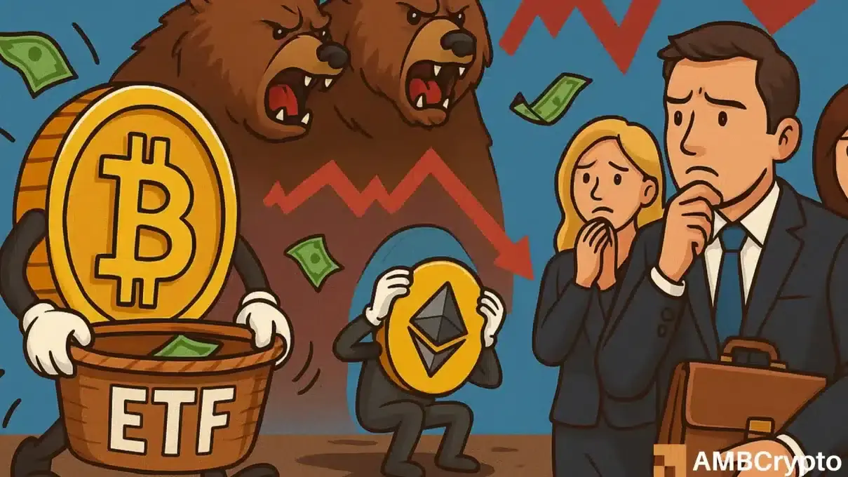 Ethereum and Bitcoin ETFs bleed $1.7B as investor nerves kick in - Why now?