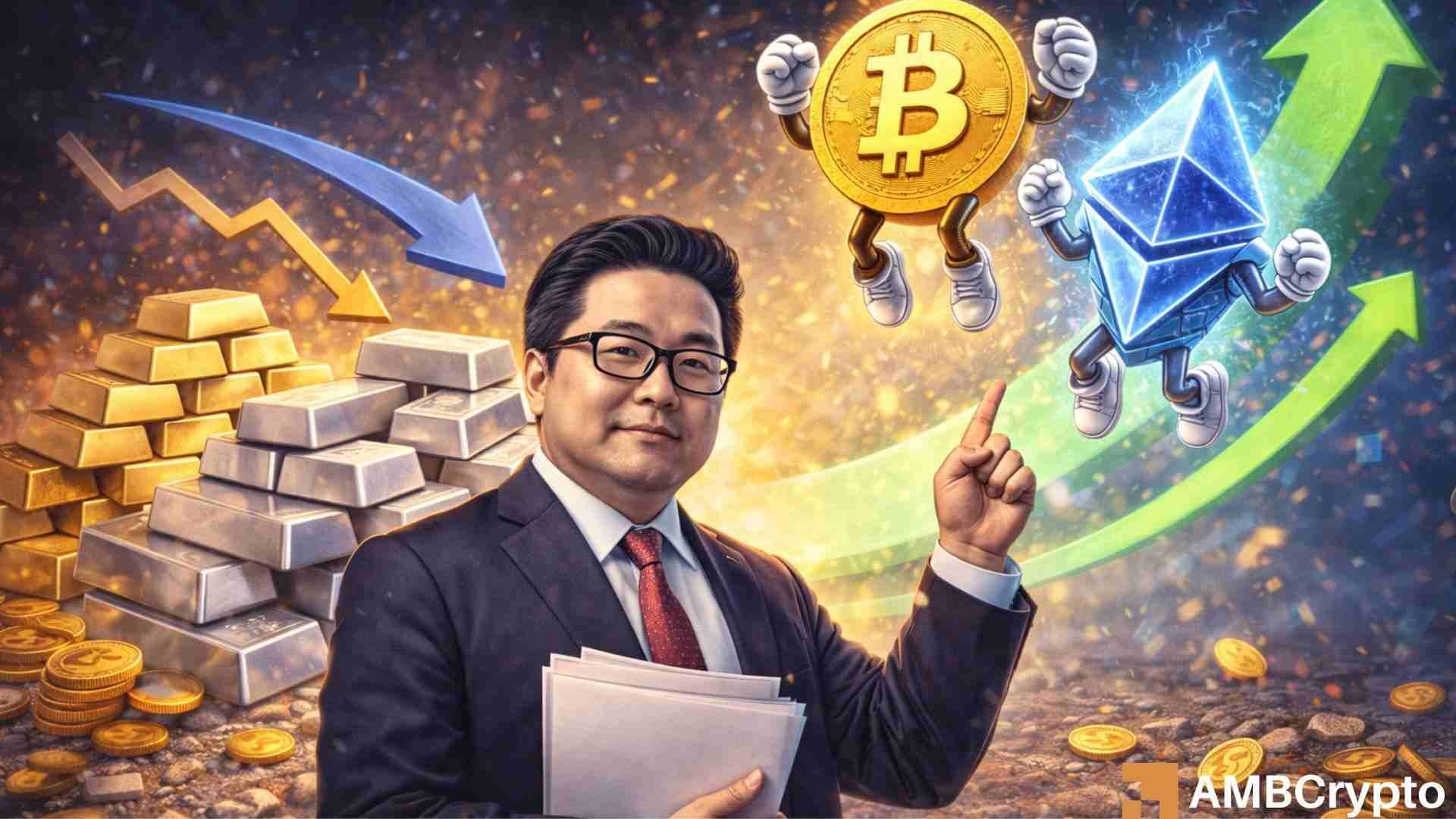 Bitmine’s Tom Lee: Crypto may surge once gold and silver cool off