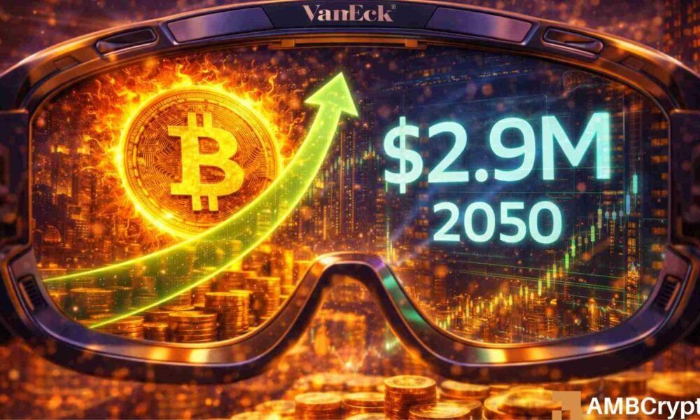 Bitcoin to $2.9M by 2050? VanEck outlines bold base-case scenario