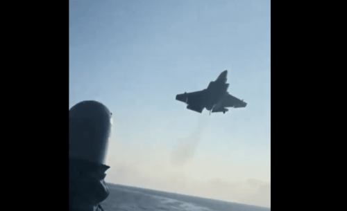 Footage leaks showing US F-35 fighter jet crash in South China Sea