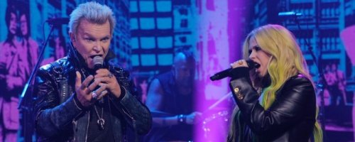 Watch Billy Idol and Avril Lavigne Team Up on ‘Kimmel’ for a Perfect Pop-Punk Performance of Their New Duet “77”