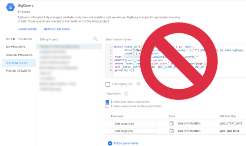Avoid this costly mistake when connecting GA4 BigQuery to Data Studio