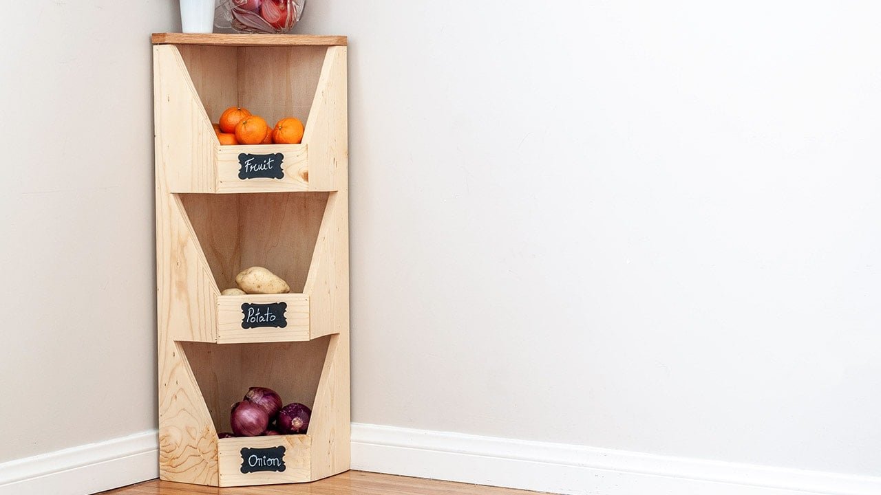 DIY Corner Vegetable Storage Bin - Anika's DIY Life