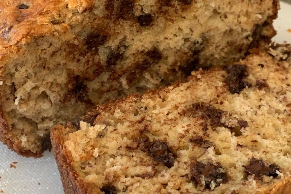 Easy Banana Bread Recipe with Chocolate Chips & Flax Seeds - An Off Grid Life
