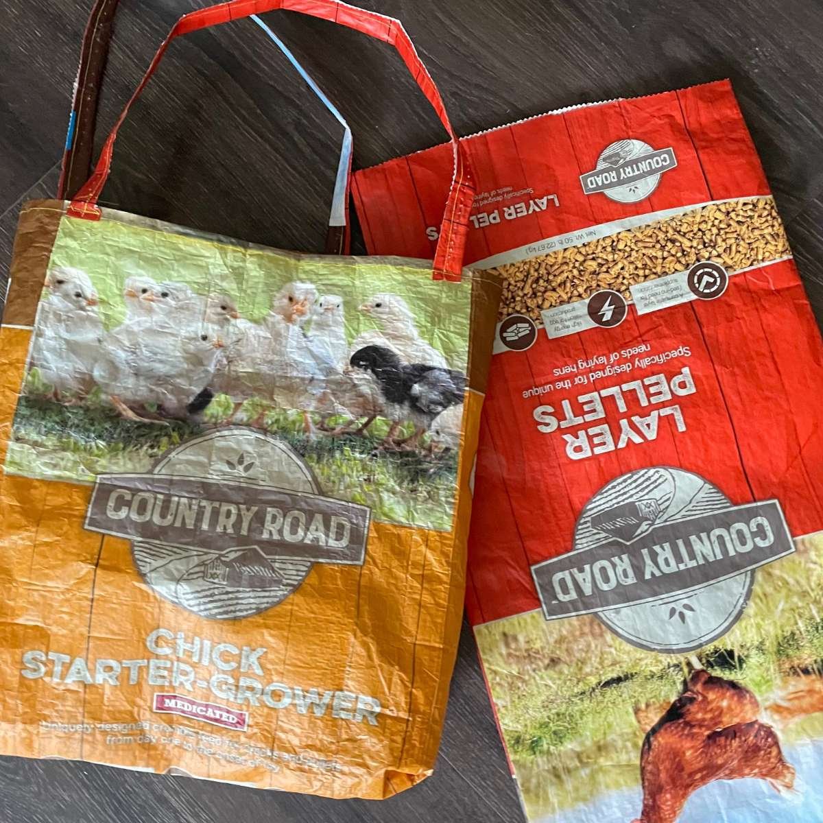 How to Make a Handmade DIY Chicken Feed Bag Tote