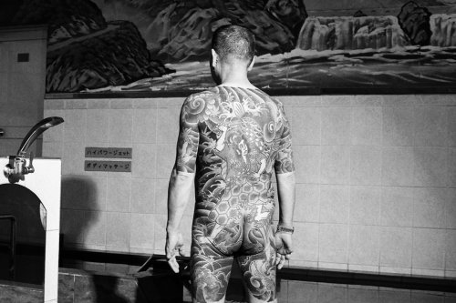 These Photos Capture Former Yakuza Gangsters at a Japanese Bathhouse