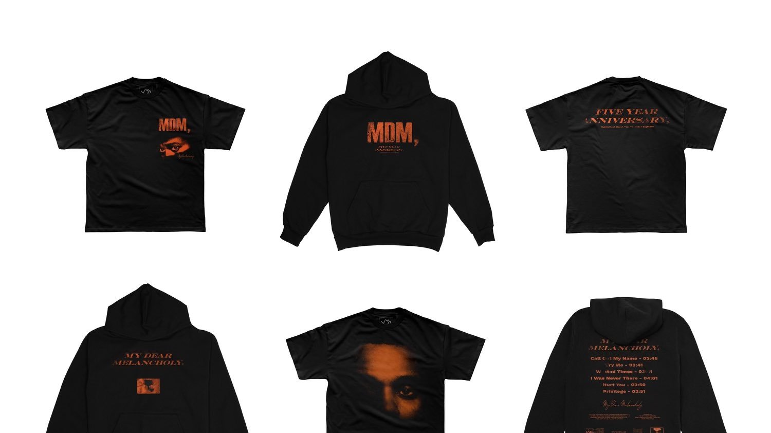 The Weeknd My Dear Melancholy 5 Year Anniversary T Shirt cover image