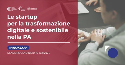 Inno4Gov: Nuovo percorso di accelerazione e co-innovazione