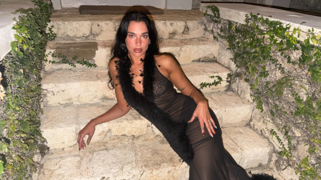 Dua Lipa’s Plunging Fanci Club Dress Couldn’t Be More See-Through