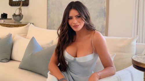 Sofia Vergara’s Plunging Katie May Dress Barely Contains Her Curves