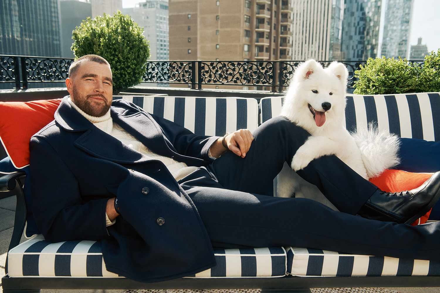 Travis Kelce Says His New Dog ‘Lights Up My Day’ After Introducing Her to the World in Fashion Campaign: ‘She Crushed It