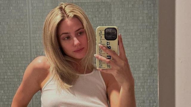Lili Reinhart’s Plunging Rodarte Beaded Tulle Gown Barely Hangs On