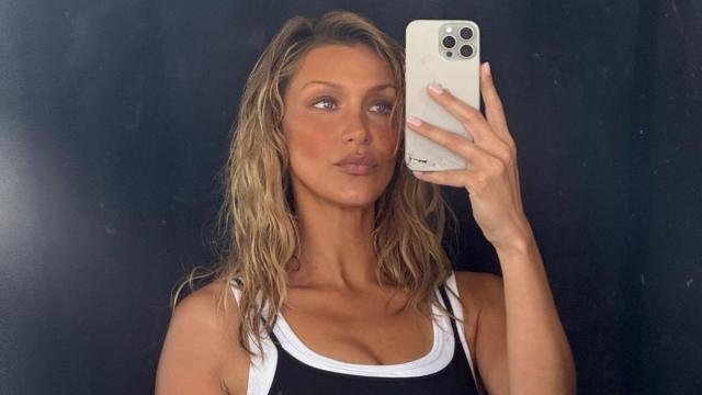 Bella Hadid’s Latex Dress Goes Completely See-Through up Top