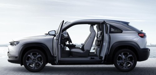 Mazda's first electric car opens up thanks to 'Freestyle' doors