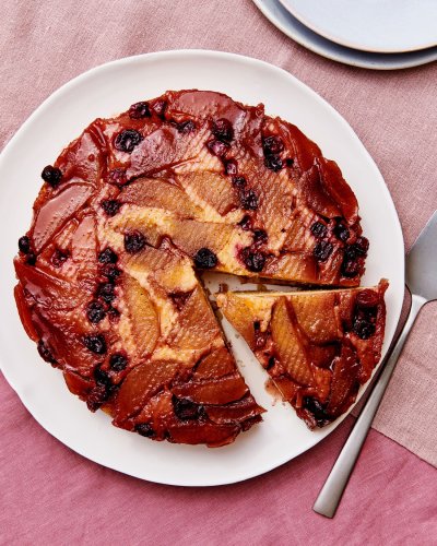 One-Bowl Apple Cranberry Upside-Down Cake Is Easy — And Impressive