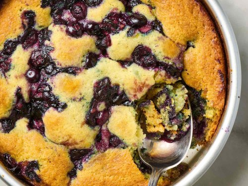 Lemon Blueberry Spoon Cake
