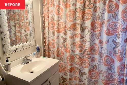 This No-Demo Bathroom Redo Makes a Blue 1950s Tub Look Totally Chic