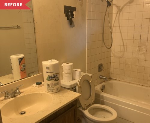 Before and After: A $2100 Redo Transforms This Bathroom from Grimy to Glamorous