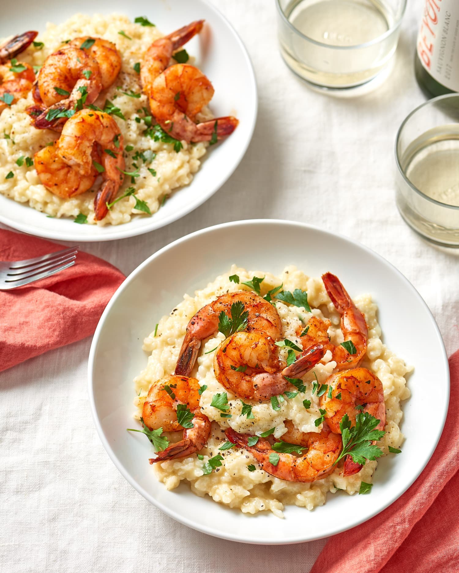 Parmesan Risotto with Roasted Shrimp