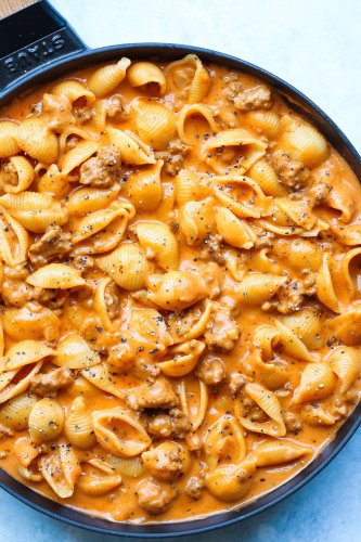 You Should Make Creamy Beef and Shells for Dinner Tonight