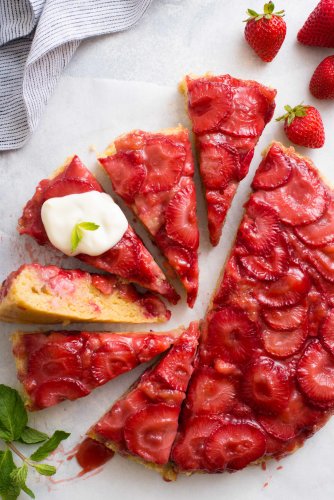 Recipe: Upside-Down Strawberry Skillet Cake