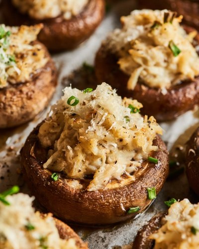 Crab-Stuffed Mushrooms Are the Luxe Holiday Appetizer You Deserve