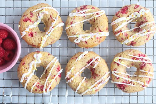 These No-Fry Lemon and Raspberry Doughnuts Are the Perfect Weekend Treat