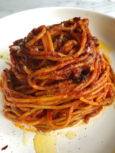 The Pasta Queen’s “Assassin’s Spaghetti” Is So Good It Doesn’t Even Need Cheese