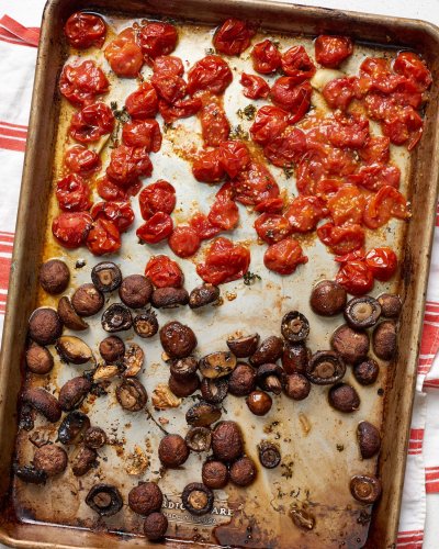 Recipe: Sheet Pan Roasted Tomatoes & Mushrooms