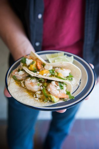 Recipe: Roasted Shrimp Tacos with Mango-Avocado Salsa