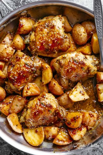 Honey-Mustard Chicken and Potatoes Is a Dinner Winner