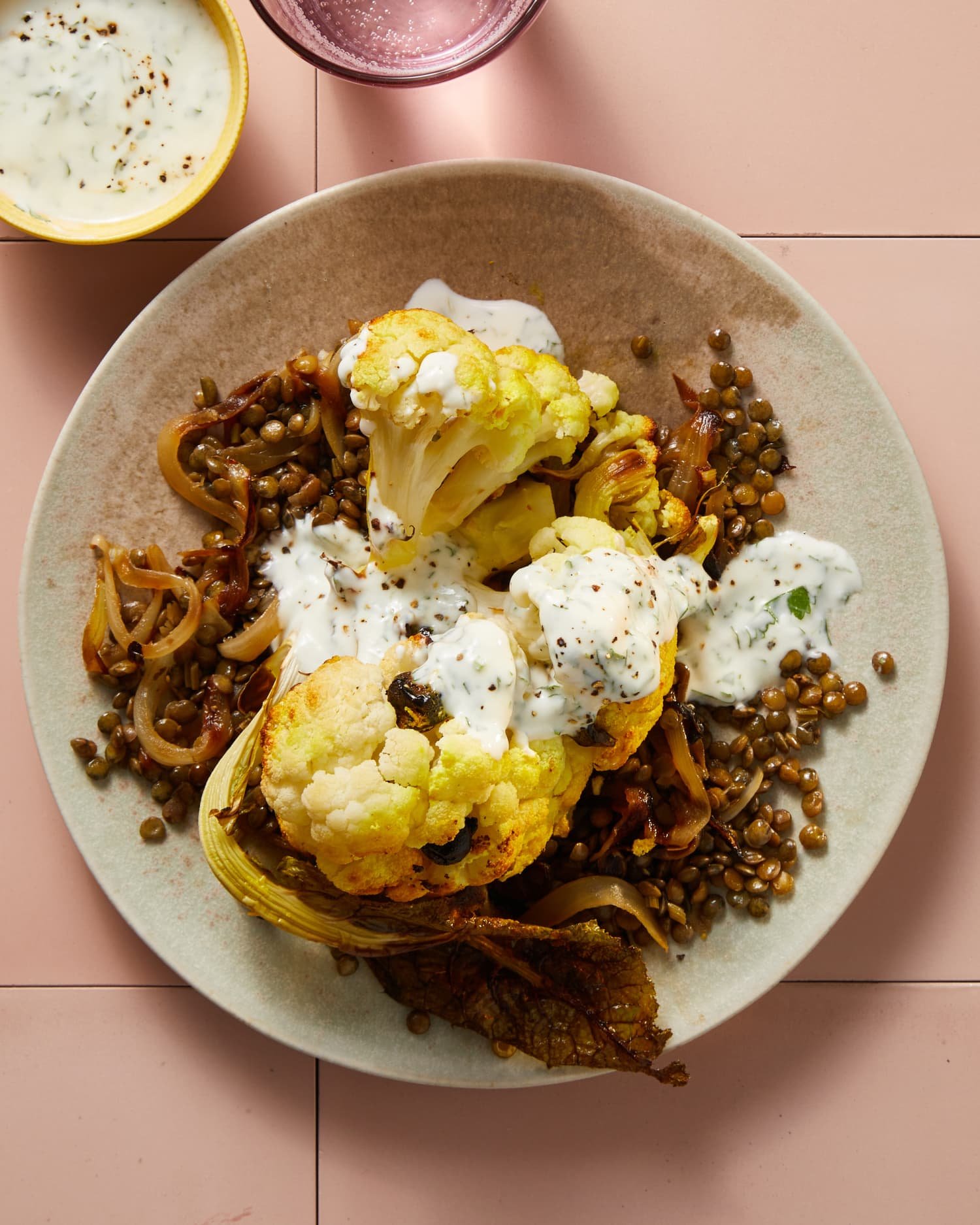 This Curry-Spiced Cauliflower with Saucy Lentils Is Serving All the Textures