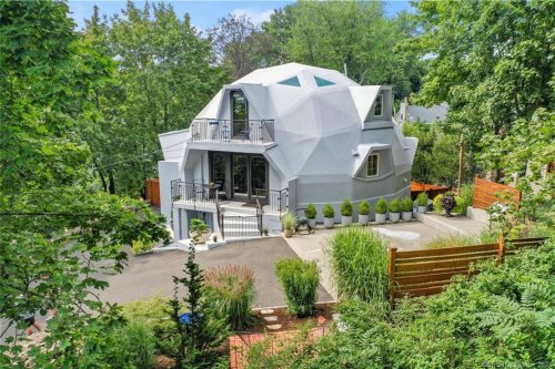 This Geodesic Dome Home Boasts Catwalks, Skylights, and Soaring Ceilings