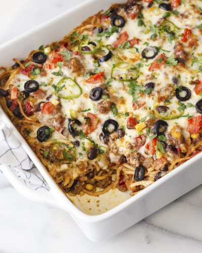 Taco Spaghetti Is a Marvelous Mash-Up of Tacos and Baked Pasta