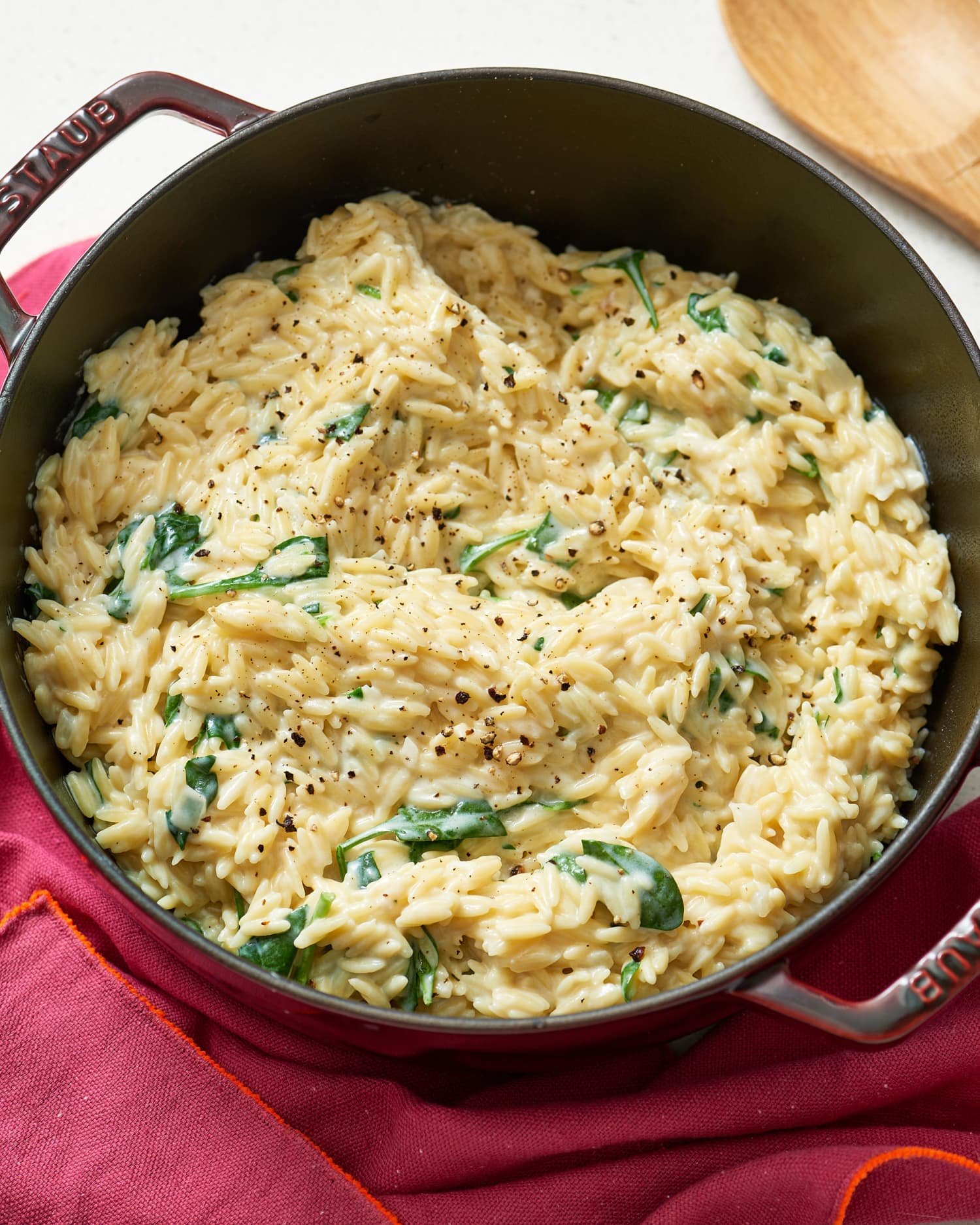 Creamy Spinach Parmesan Orzo Is Supremely Satisfying