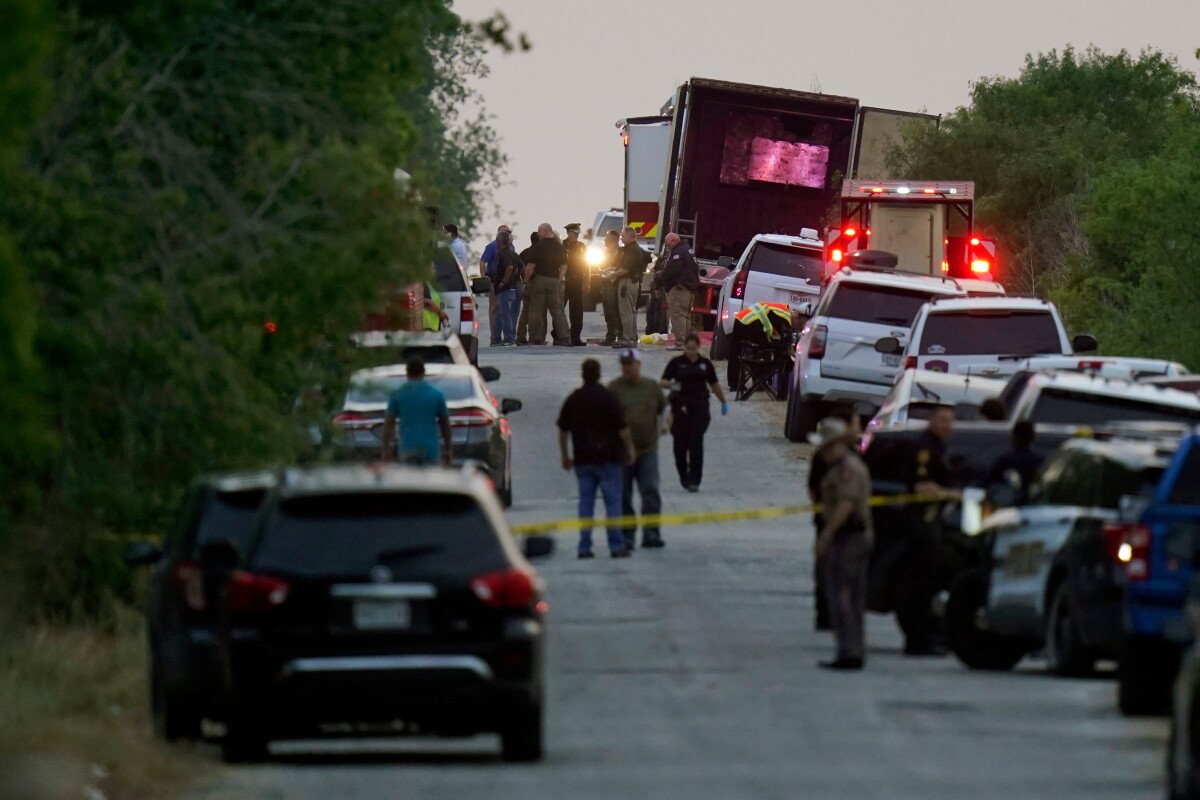 Image from AP's coverage: Guatemalan man gets 30 years for role in smuggling tragedy that killed 53 people in Texas