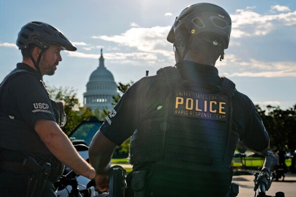 Image from AP's coverage: Suspected gunman in National Guard shooting in DC is charged with multiple firearms offenses