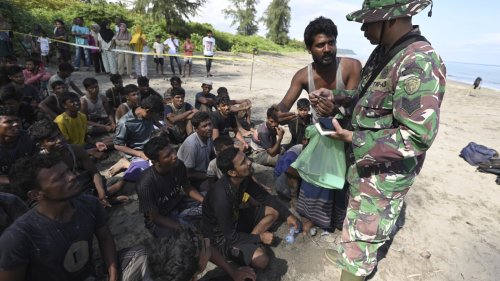 Over 300 Rohingya Muslims fleeing Myanmar arrive in Indonesia's Aceh region after weeks at sea