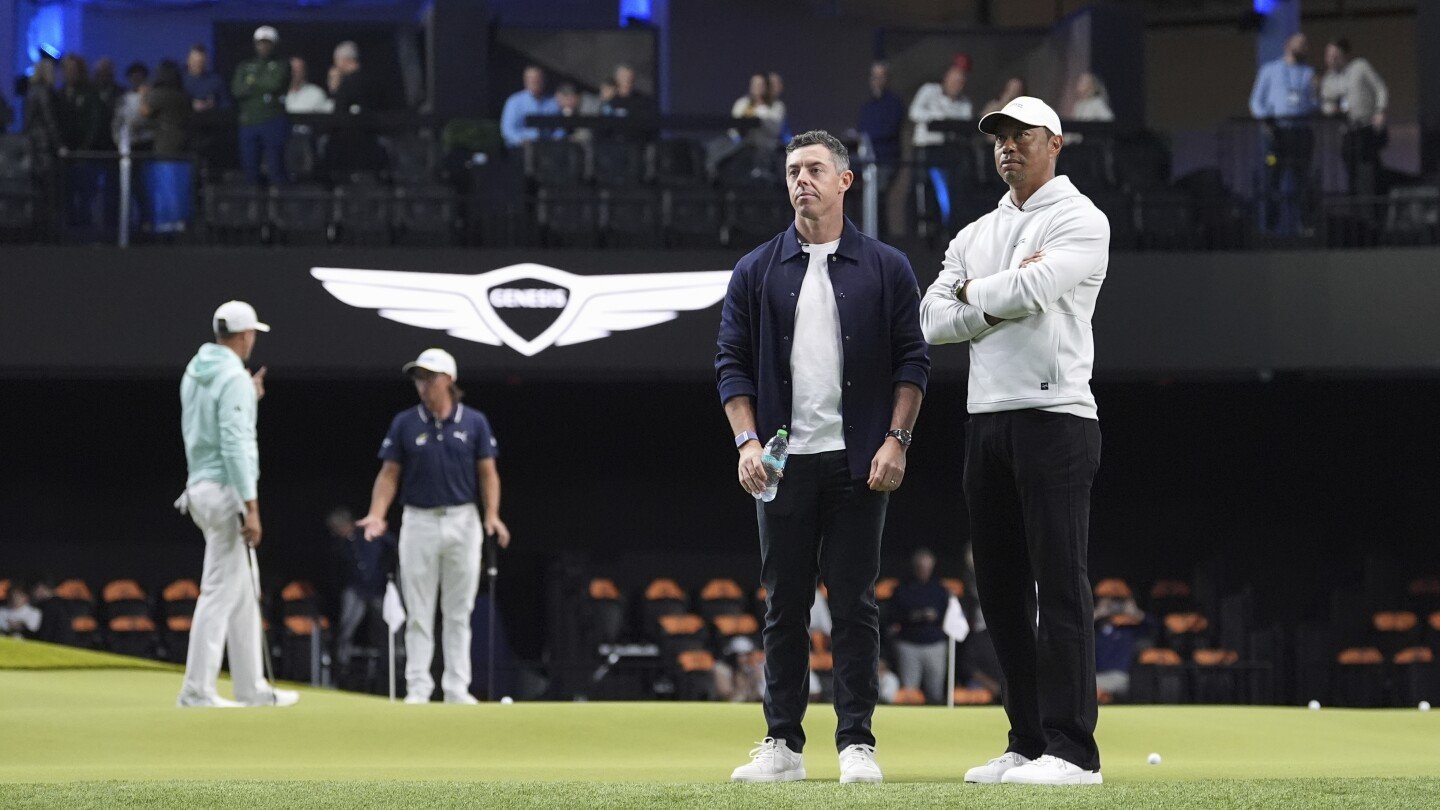 Indoor golf league created by Tiger Woods and Rory McIlroy has a loud ...