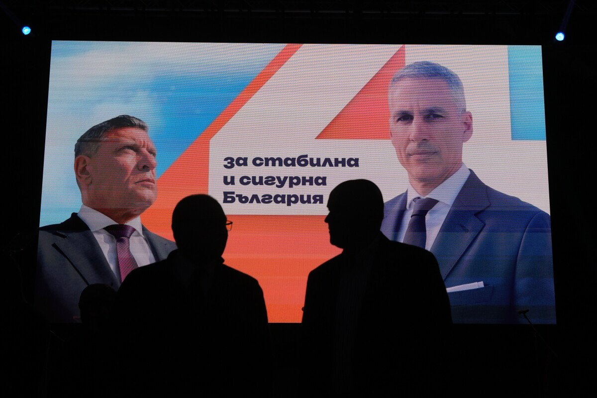 Image from AP's coverage: Bulgaria holds a presidential election dominated by economic hardship and the Ukraine war