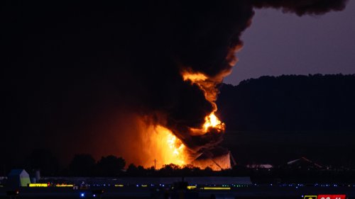 UPS cargo plane with 3 aboard crashes, explodes on takeoff at Louisville airport, igniting huge fire