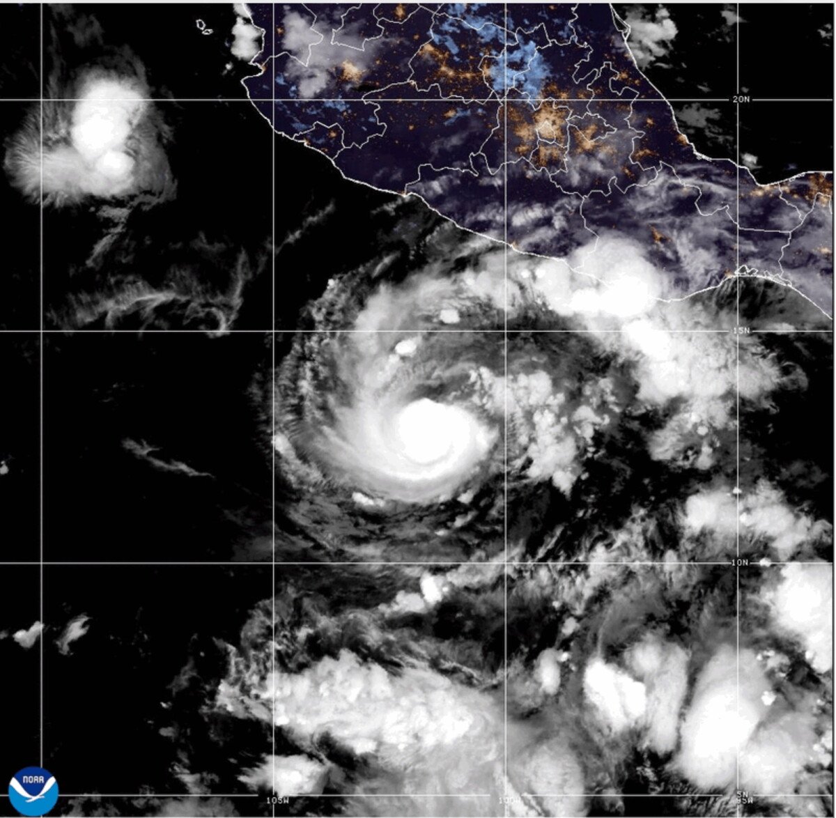 Image from AP's coverage: Hurricane Trudy strengthens off Mexico’s coast with major storm expected