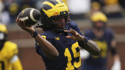 Michigan quarterback Bryce Underwood displays growing pains and flashes of promise in spring game