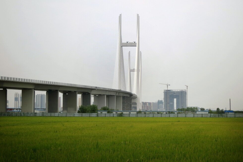 Image from AP's coverage: A new bridge linking China and North Korea will open more than a decade late